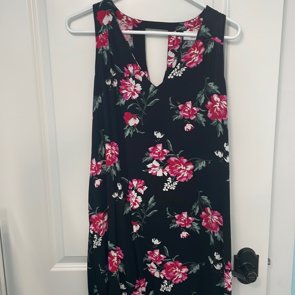 Keyhole Floral Dress